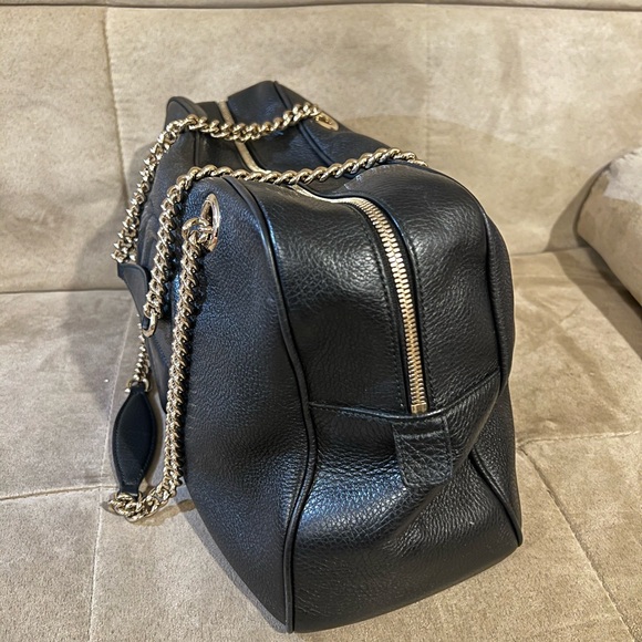 Gucci Soho Chain Zip Shoulder Bag Leather Large - Picture 8 of 13